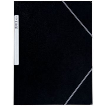 Chemise 3 rabats à élastiques en carte grainée 5/10ème 450g noir