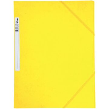 Chemise 3 rabats à élastiques en carte grainée 5/10ème 450g jaune