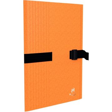 Chemise extensible BICOLOR RECYC+ avec clip et rabat, orange