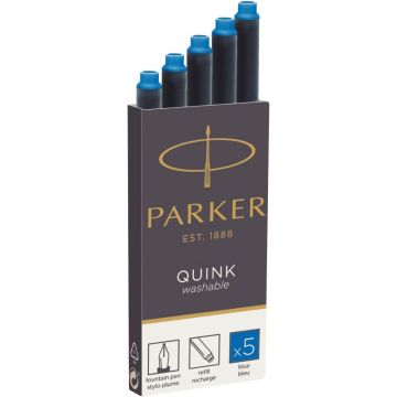 Étui de 5 cartouches Parker bleu lavable