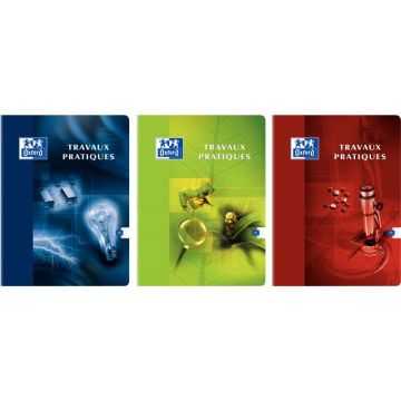 cahier de travaux pratiques piqûre 80 pages ( 40 pages seyes + 40 pages dessin 120 g ) 24x32 cm
