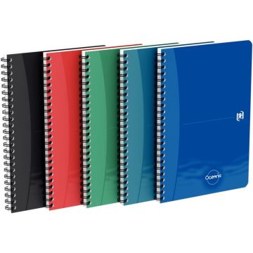 Cahier à reliure intégrale OXFORD OCEANIS 180 pages, format A5, quadrillé 5x5