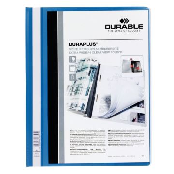 Chemise personnalisable à lamelle DURAPLUS. format A4 : 21x29,7, cm bleu