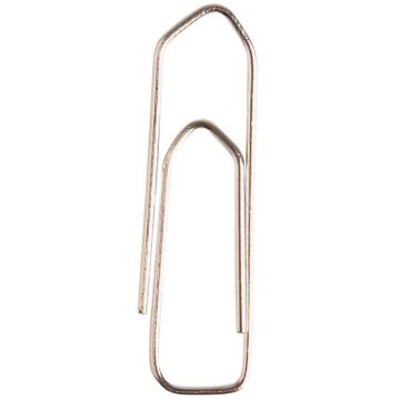 Boîte de 1000 trombones 32 mm bout chevron nickelé