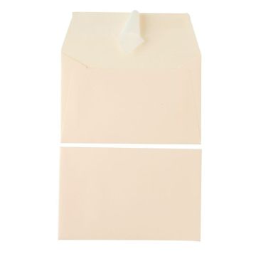 Paquet de 20 enveloppes Pollen Clairefontaine, format 9x14 cm, 120 g.  Ivoire