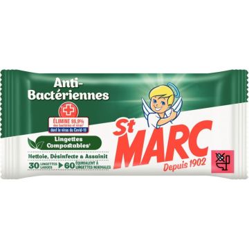 Paquet de 60 lingettes ST MARC antibactériennes