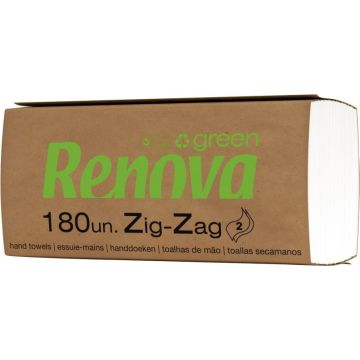 Carton de 5400 essuie-mains pliage V blanc