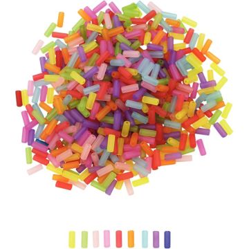 Sac de 1000 perles tubes transparentes
