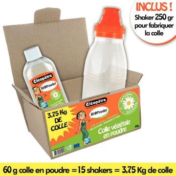 Kit de 60g de colle en poudre avec shakeur