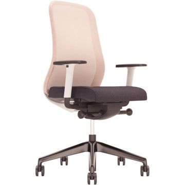 Siège ambiance Lynn Mesh rose + 1 paire d'accoudoirs 2D réglable en hauteur sur 8cm et en largeur sur 7cm