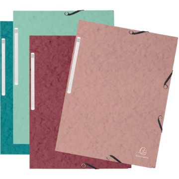 Chemise 3 rabats à élastiques SKANDI en carte lustrée 400g, coloris assortis