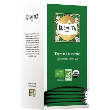Boite 25 sachets thé vert menthe Kusmi Tea