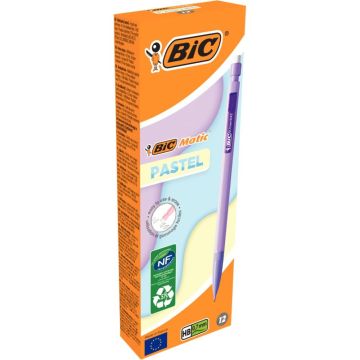 Boîte de 12 portemines Matic pastel 0,7mm assortis