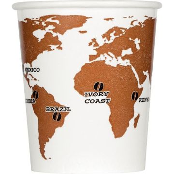 Paquet de 120 gobelets World Map 11.5cl