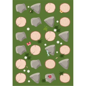 Tapis VMAT 200x140cm pierre/bois