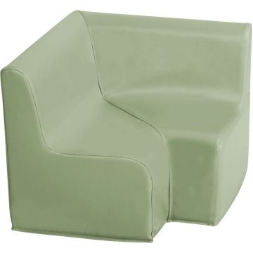Chauffeuse d'angles 90 degrés 56x56x45 menthe