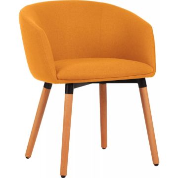 Fauteuil tissu Arco jaune safran