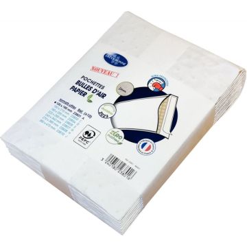 Paquet de 10 pochettes bulle air blanc  100 x 165 mm