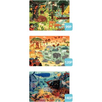 Coffret de 3 puzzles progressifs, le monde des aventuriers