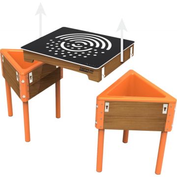 Lot de 3 tables d'activités avec 2 plateaux