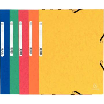 Chemise 3 rabats à élastiques en carte lustrée 355g, coloris assortis