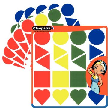 Pochette de 480 gommettes géométriques maxi assorties