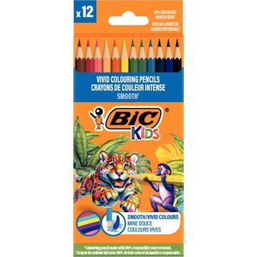 Etui de 12 crayons de couleur Smooth assortis