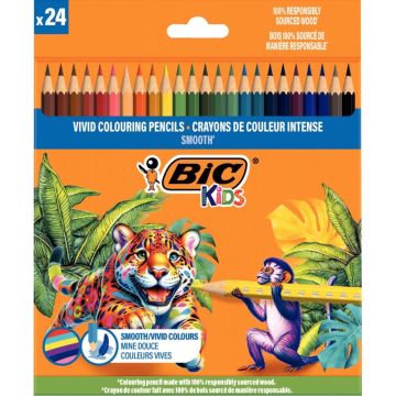 Etui de 24 crayons de couleur Smooth assortis