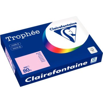 Carton de 3 ramettes de 500 feuilles format A3 80g rose CLAIREFONTAINE