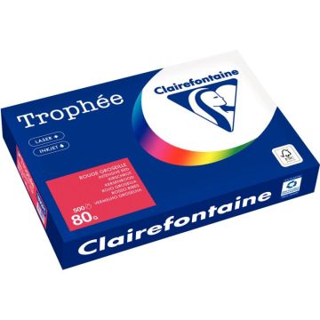 Carton de 3 ramettes de 500 feuilles format A3 80g rouge groseille