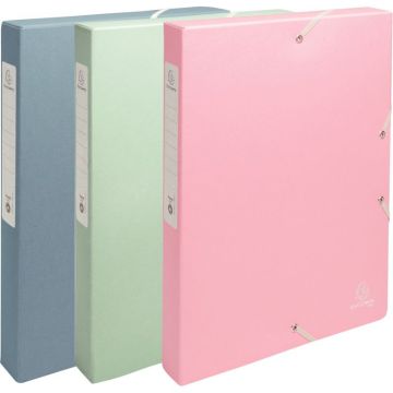 Boite de classement en carte recyclée AUTENTIK dos 4 cm, coloris assortis