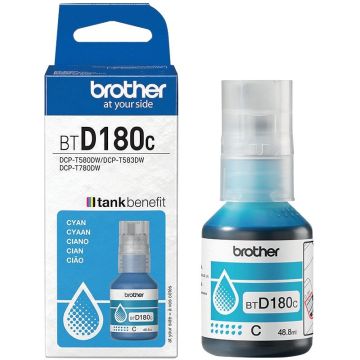 Brother BTD180 bouteille jet d'encre cyan authentique (BTD180C)