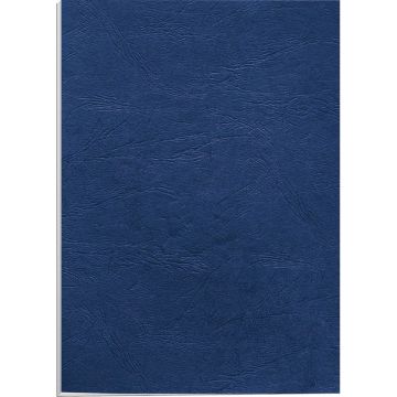 Paquet de 100 couvertures grain cuir Delta 250g A4 bleu