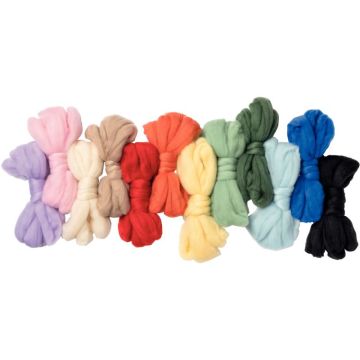 Lot de 12 laines feutrées assortis