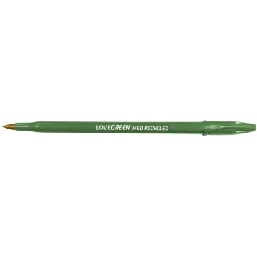 Stylo bille Lovegreen  pointe moyenne vert