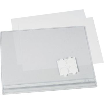 Sachet de 5 pochettes d'affichage étanches adhésives transparentes A5