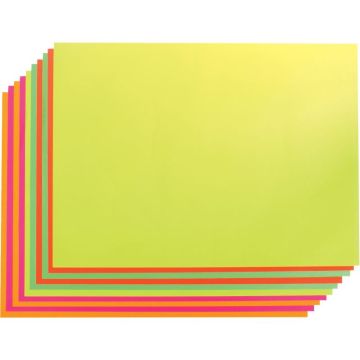 Paquet de 10 feuilles affiches 90g 60x80cm fluo assortis