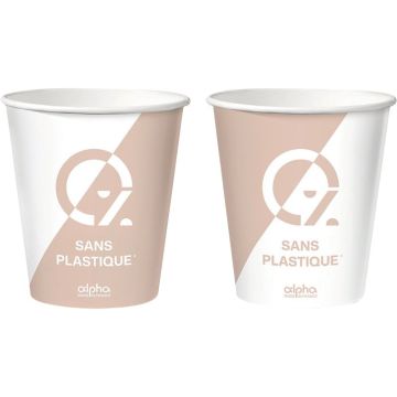 Paquet 50 gobelets carton ALPHA 18CL