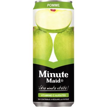 Pack de 24 canettes 33cl slim MINUTE MAID pomme