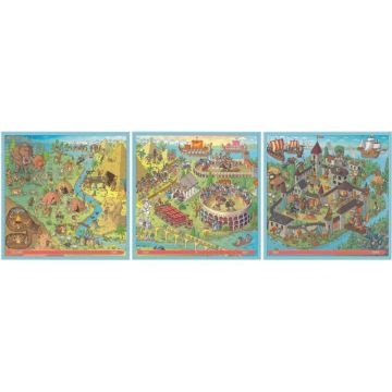 Boite de 3 puzzles UP progressifs, l'Histoire