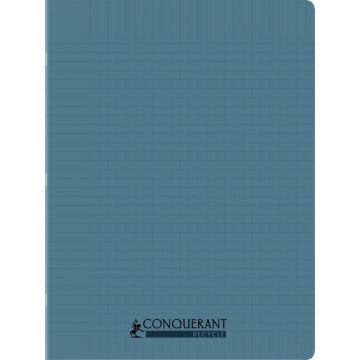 Piqûre 96 pages CONQUERANT RECYCLE format 24x32 cm, réglure seyès, couverture en polypropylène bleu