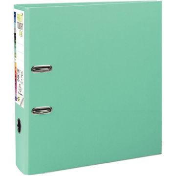 Classeur à levier en plastique PREM'TOUCH format A4 maxi dos 8 cm vert clair