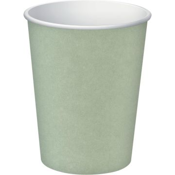 Paquet de 15 gobelets en carton 20CL vert Olive