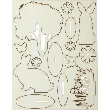 Décor à monter Pâques en bois