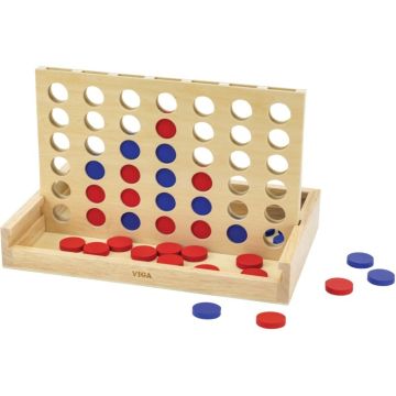 Jeu 4 en ligne en bois 29x19cm