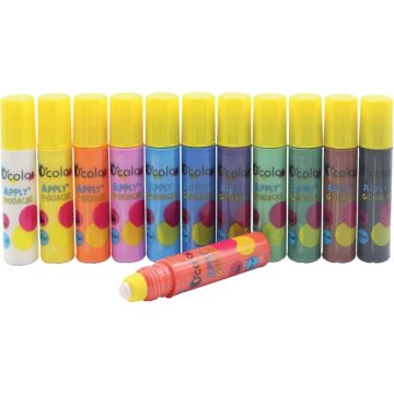 Lot de 12 tampons mousse gouache coloris assortis