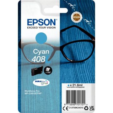 Epson LUNETTES / 408XL cartouche jet d'encre cyan haute capacité authentique (T09K240)