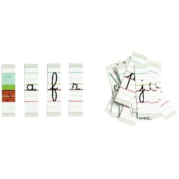 Lot de 6 x 26 lettres cursives lignées magnétiques, petit format