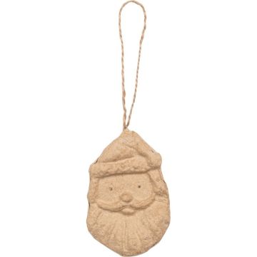Lot de 10 têtes de père noël à suspendre en carton