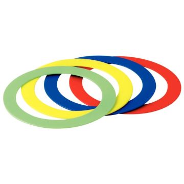Set 12 pièces d'anneaux jonglage couleurs assorties